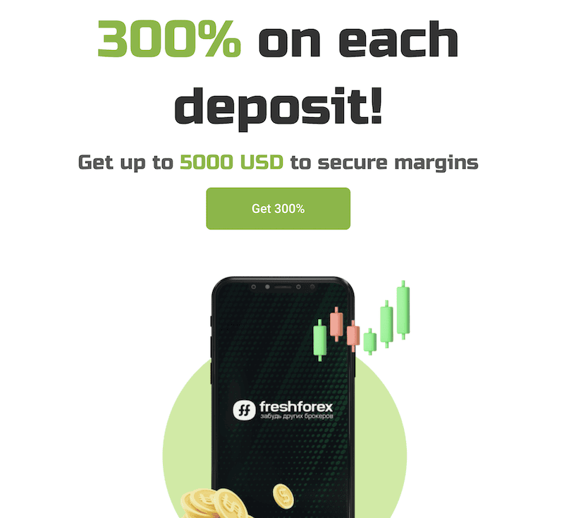 FreshForex 300% Deposit Bonus